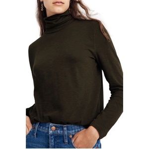 Madewell whisper turtleneck olive